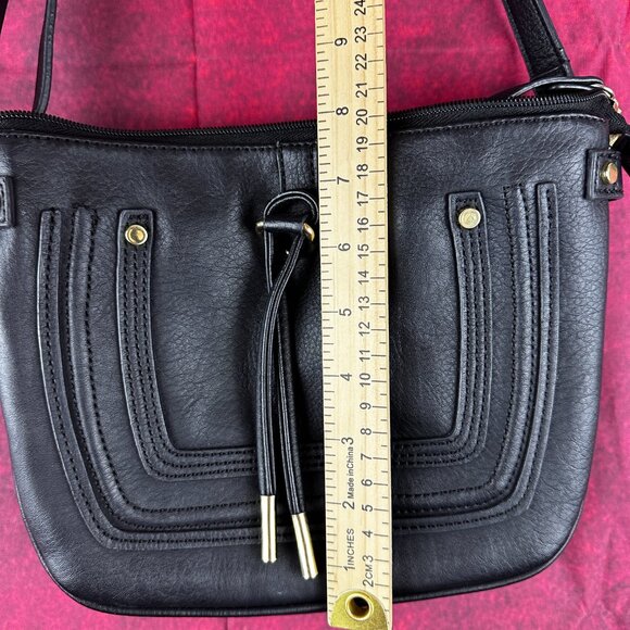 A.N.A NEW APROACH WOMEN SHOULDER SMALL BAG WITH ADJUSTABLE STRAP, BLACK - Picture 8 of 12